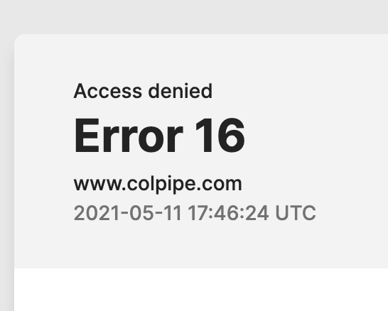 Petroleum Colonial Pipeline