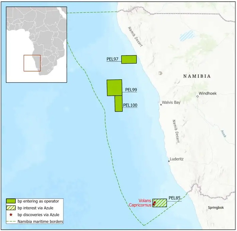 bp acquires interest in three Namibian exploration blocks
