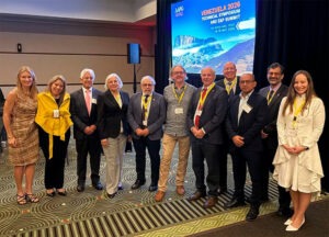 Original Source AAPG: AAPG Venezuela Technical Symposium Speakers and Chairs. Pictured Left to Right: Emily Smith Llinás, Linda Montilla, Jairo Lugo, Isabel Serrano, Juan Francisco Arminio, Andrew Pepper, Jim Pindell, Tomas Mata, Raul Ysaccis, David Sanford Lewis, and Ana Maria Goncalves
